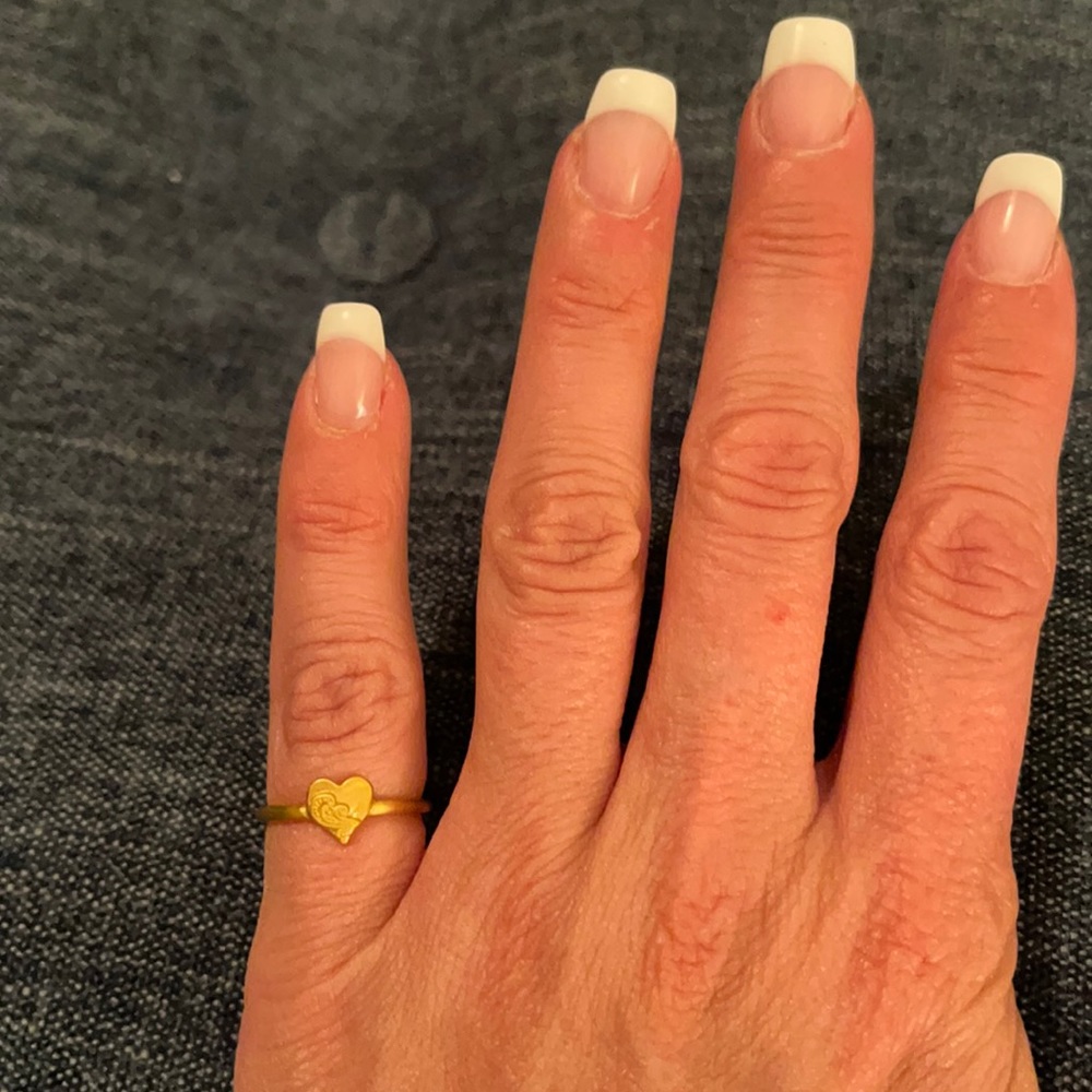Satya Jewelry adjustable heart gold plated ring